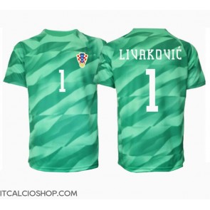 Croazia Dominik Livakovic #1 Portiere Seconda Maglia Europei 2024 Manica Corta